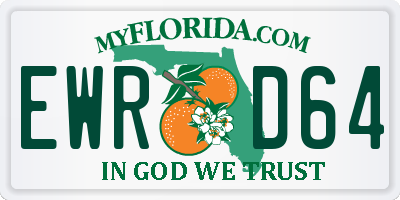 FL license plate EWRD64