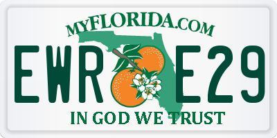 FL license plate EWRE29