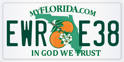 FL license plate EWRE38