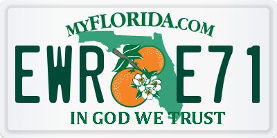 FL license plate EWRE71