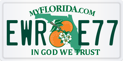 FL license plate EWRE77
