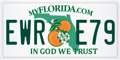 FL license plate EWRE79