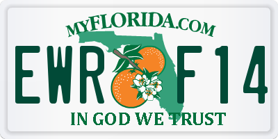 FL license plate EWRF14
