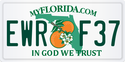 FL license plate EWRF37