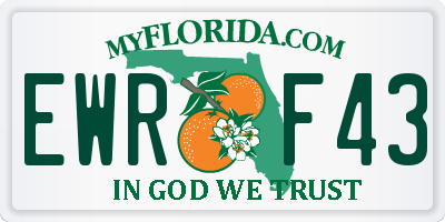 FL license plate EWRF43