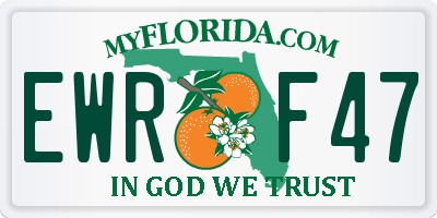 FL license plate EWRF47