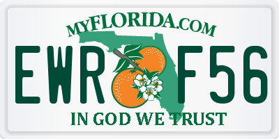 FL license plate EWRF56