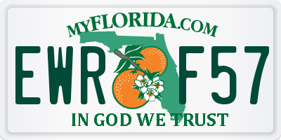 FL license plate EWRF57
