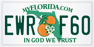 FL license plate EWRF60