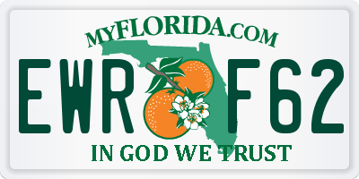 FL license plate EWRF62
