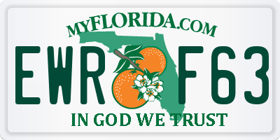 FL license plate EWRF63