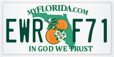FL license plate EWRF71