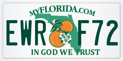 FL license plate EWRF72