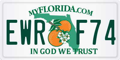 FL license plate EWRF74