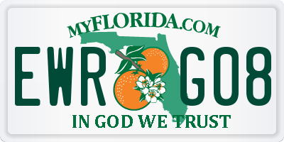 FL license plate EWRG08