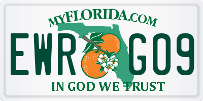 FL license plate EWRG09