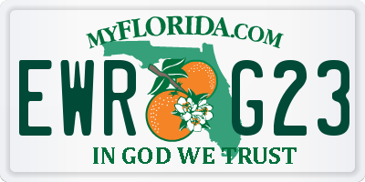 FL license plate EWRG23