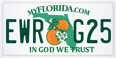 FL license plate EWRG25