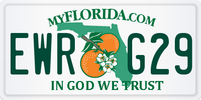 FL license plate EWRG29
