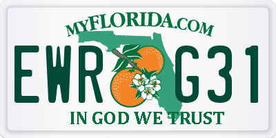 FL license plate EWRG31