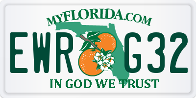 FL license plate EWRG32