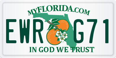 FL license plate EWRG71