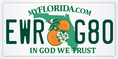 FL license plate EWRG80