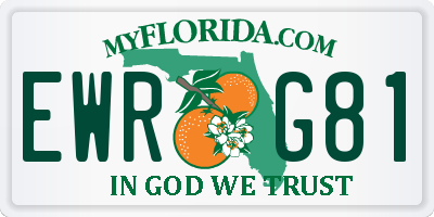 FL license plate EWRG81