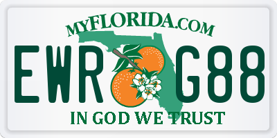 FL license plate EWRG88