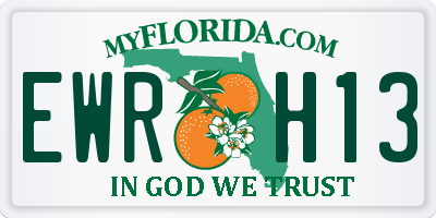 FL license plate EWRH13