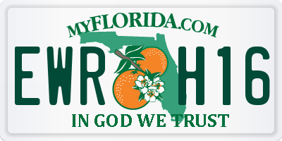 FL license plate EWRH16