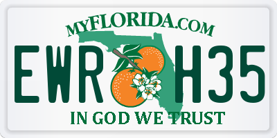 FL license plate EWRH35