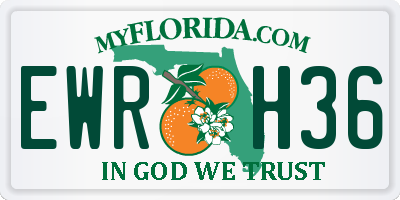 FL license plate EWRH36