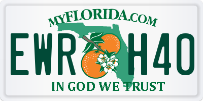 FL license plate EWRH40