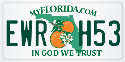 FL license plate EWRH53