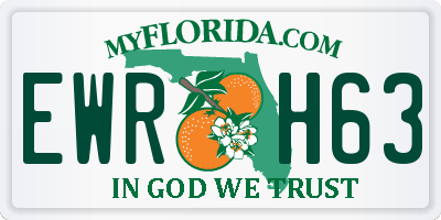 FL license plate EWRH63