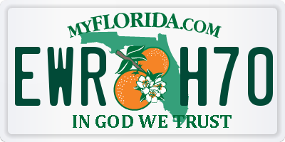 FL license plate EWRH70