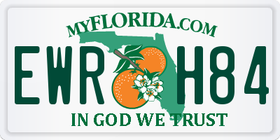 FL license plate EWRH84