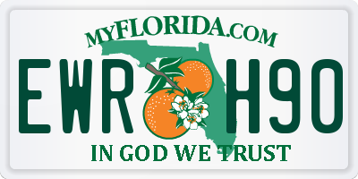 FL license plate EWRH90