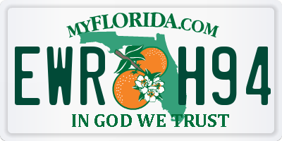 FL license plate EWRH94