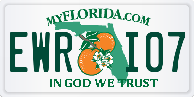 FL license plate EWRI07