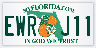 FL license plate EWRJ11