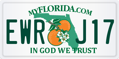 FL license plate EWRJ17