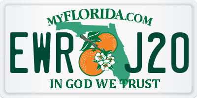 FL license plate EWRJ20