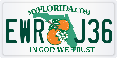 FL license plate EWRJ36