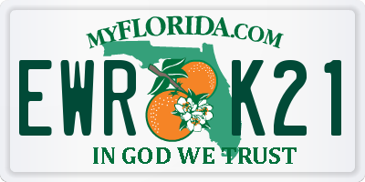 FL license plate EWRK21
