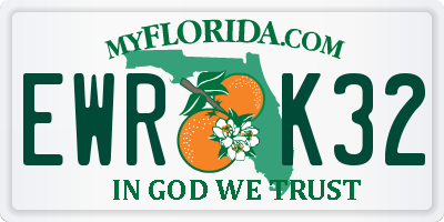 FL license plate EWRK32