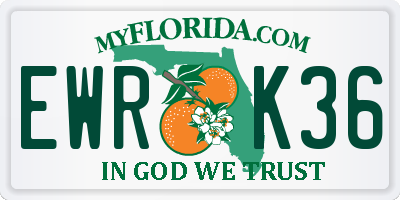 FL license plate EWRK36
