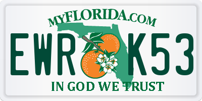 FL license plate EWRK53
