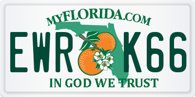 FL license plate EWRK66